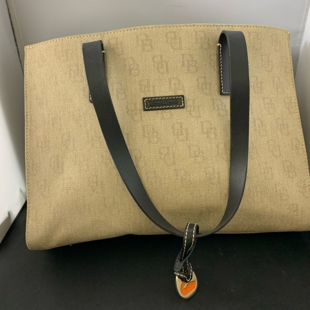Dooney and Bourke light tan canvas tote
